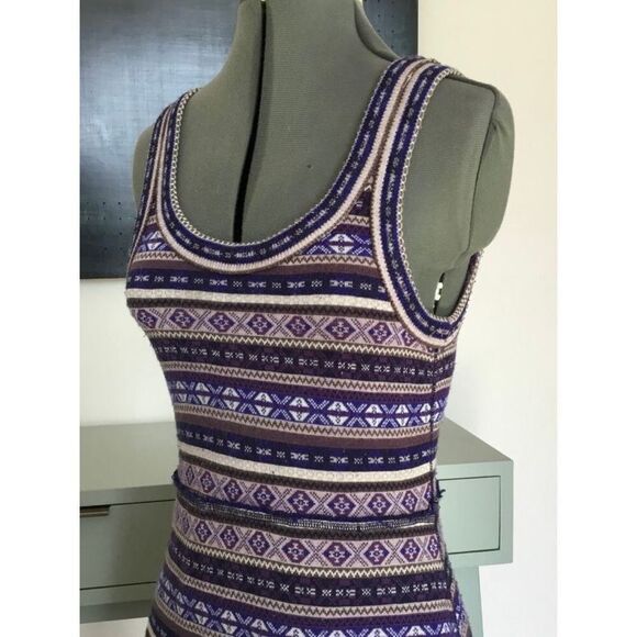 Free People Womens Small Nordic Fair Isle Tank Sweater Dress - Picture 8 of 11